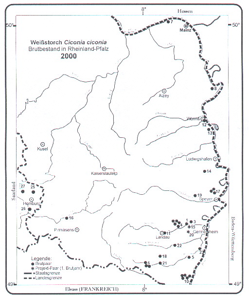 Storchenstandorte 2000